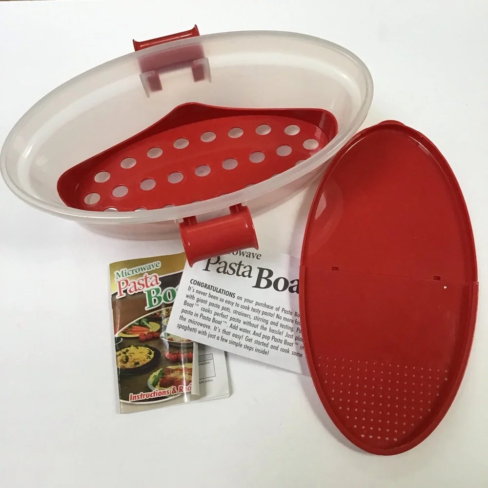 Pasta‎ Boat Microwave Spaghetti Pasta Cook Set NWOT